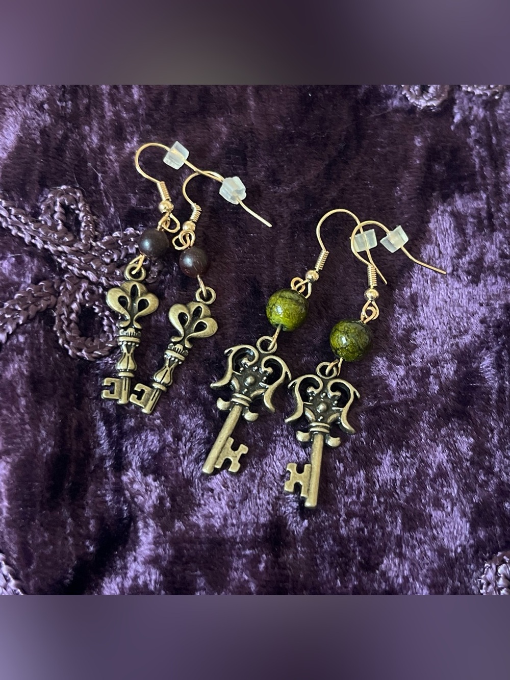 Vintage Key Earring Set